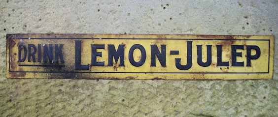 Antique Drink Lemon Julep Sign