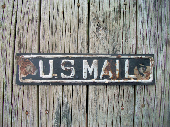 Rustic US Mail Sign