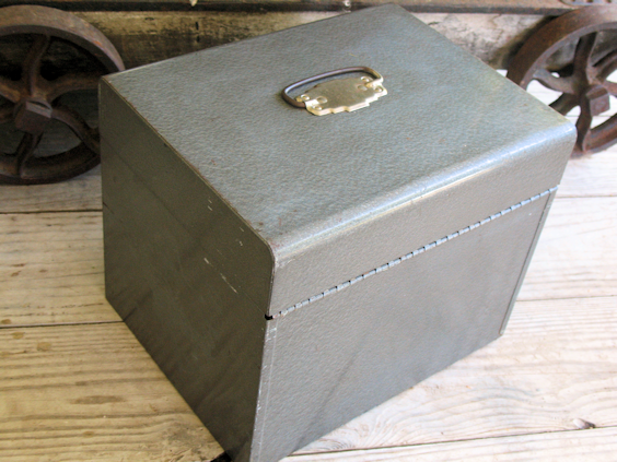 Vintage Metal File Box